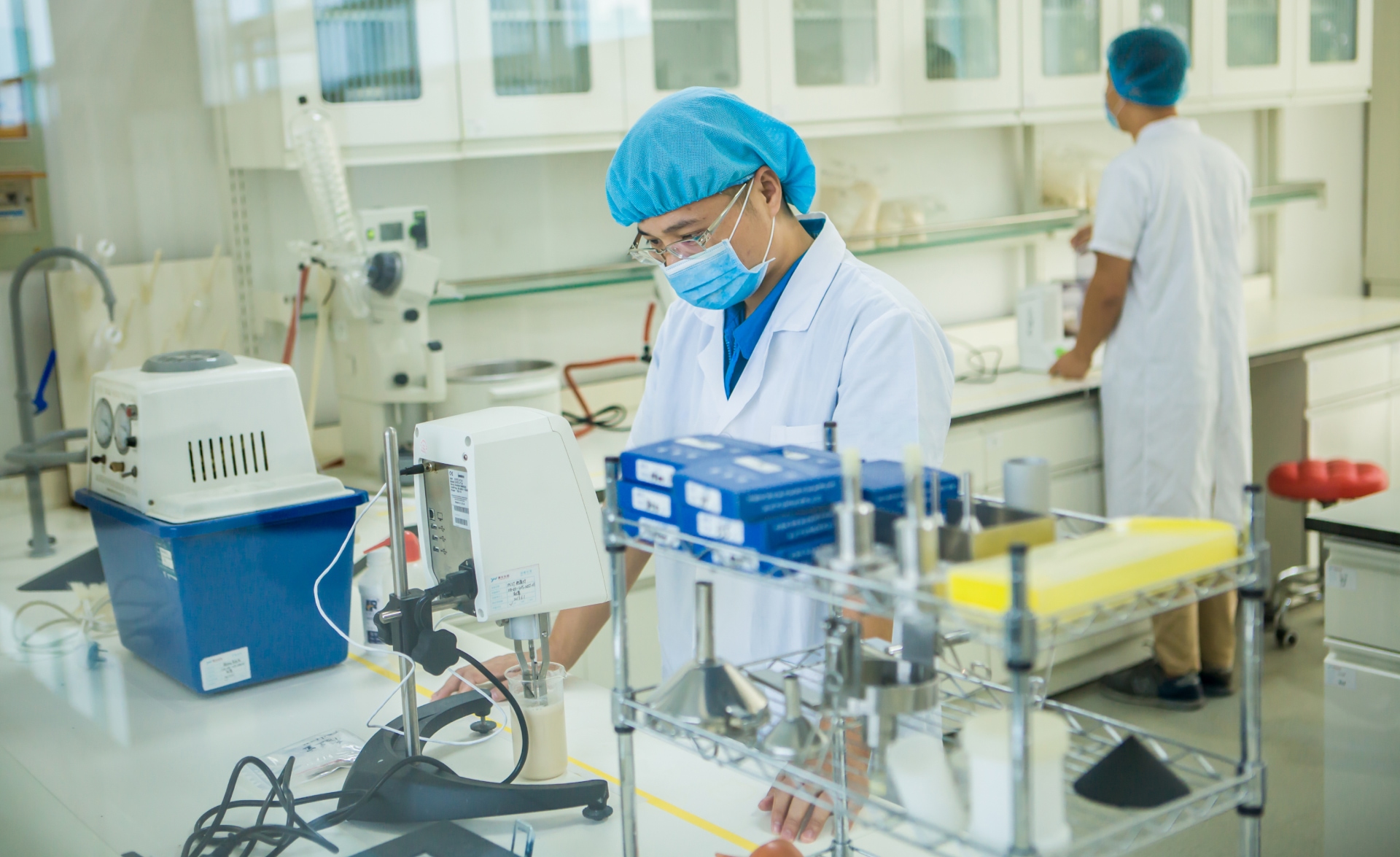 Laboratory staff performing quality work